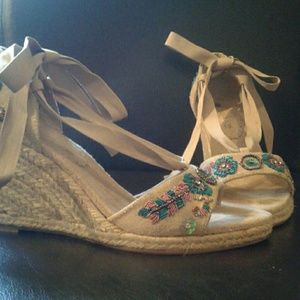 SALE!!Two lips lace up sandals.